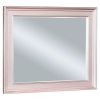 64 Inch Contemporary Style Wooden Frame Mirror, Rose Pink