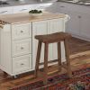 Saddle Design Wooden Counter Stool with Grain Details, Brown