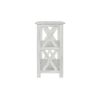 2 Shelf Wooden Entryway Table with X Shaped Accent, White