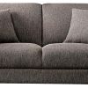 54 Inches Loveseat with Fabric Padded Seat and Metal Legs, Gray