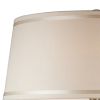 Table Lamp with Scrolled Peacock Feather Cutout Base, Silver