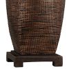 Table Lamp with Polyresin Urn Shape Base, Bronze