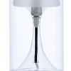 Hurricane Table Lamp with Frosted Glass Shade, Clear