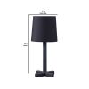 Table Lamp with Metal Cross Legged Base, Black