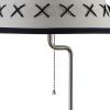 Table Lamp with Wireless Charging and USB Port, Silver
