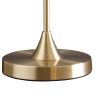 Table Lamp with Metal Base and Glass Globe Shade, Gold