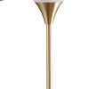Table Lamp with Metal Base and Glass Globe Shade, Gold