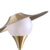 Table Lamp with Metal Base and Glass Globe Shade, Gold