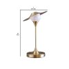 Table Lamp with Metal Base and Glass Globe Shade, Gold
