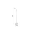 Floor Lamp with Adjustable and Bendable Gooseneck, White