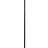 Floor Lamp with Adjustable Torchiere Head and Sleek Metal Body, Black