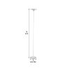 Floor Lamp with Adjustable Torchiere Head and Sleek Metal Body, White