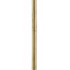 Floor Lamp with Hanging Crystal Accents, White and Gold