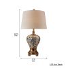 Table Lamp, Polyresin Floral Body, Fabric Shade, Silver, Gold