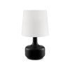 Table Lamp with Teardrop Metal Base and Fabric Shade, Black