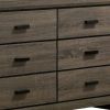 Dresser with Black Rectangular Pulls, Gray