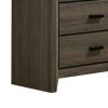 Dresser with Black Rectangular Pulls, Gray