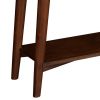 Console Table with 2 Drawers and Angled Legs, Walnut Brown