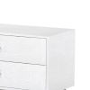 Hart 32 Inch Modern Nightstand, 2 Drawers, Textured Lacquer Finish, White