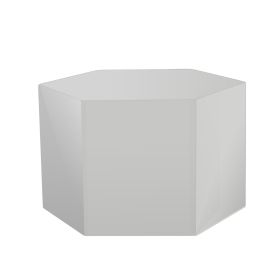 Cid Keli 15 Inch Modular End Table, Small, Glossy, Light Gray