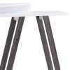 Baki 38 Inch Modern Wood Side Console Table, Corner Compartment, White