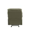 Deby 35 Inch Modern Recliner, Foam Cushioned Seat, Microfiber, Sage Green