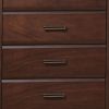48 Inch Modern Tuscany Tall Dresser Chest, 5 Drawers, Metal Handles, Brown