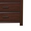 48 Inch Modern Tuscany Tall Dresser Chest, 5 Drawers, Metal Handles, Brown