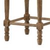 24 Inch Classic Wood Counter Height Stool, Upholstered, Set of 2, Gray
