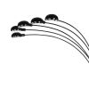 92 Inch Modern Floor Lamp, 5 Dome Shades, Dimmer Switch, Black