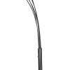92 Inch Modern Floor Lamp, 5 Dome Shades, Dimmer Switch, Black
