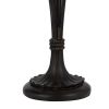 Xia 26 Inch Tiffany Style Vintage Table Lamp, Glass Shade, Antique Bronze