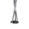 49 Inch Floor Lamp, Five Lighting Rods, Strong Metal Base, Silver, Chrome
