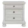 Julia 30 Inch Casual Nightstand, Wood, 2 Drawers, Pull Out Tray, White