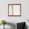 Rue 36 x 40 Rectangular Dresser Mirror, Mahogany Wood Frame, Warm Brown