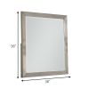 Bran 36 x 36 Modern Square Dresser Mirror, Pine Wood, Light Brown