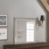 Bran 36 x 36 Modern Square Dresser Mirror, Pine Wood, Light Brown
