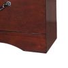 Bran 27 Inch 2 Drawer Nightstand, Pine Wood, Grain Details, Cherry Brown