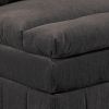 Luna 35 Inch Modular Armless Chair, 3 Layer Plush Cushion Seat, Dark Gray