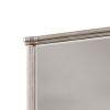Ada 38 x 45 Rectangular Dresser Mirror, Molded Trim, Pine Wood, Brown