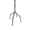 71 Inch Modern Aluminum Coat Stand, Branch Accent, Perched Bird, Silver