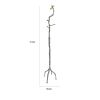 71 Inch Modern Aluminum Coat Stand, Branch Accent, Perched Bird, Silver