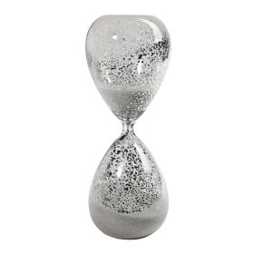 Doug 10 Inch Decorative 60 Minute Hourglass Table Accent Decor, White Sand
