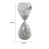 Doug 10 Inch Decorative 60 Minute Hourglass Table Accent Decor, White Sand