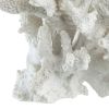 Lily 10 Inch Faux Coral Accent Sculpture, Polyresin Decorative Piece, White