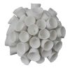 Lily 6 Inch Faux Coral Tabletop Sculpture, Round Ceramic Accent, White
