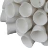 Lily 6 Inch Faux Coral Tabletop Sculpture, Round Ceramic Accent, White