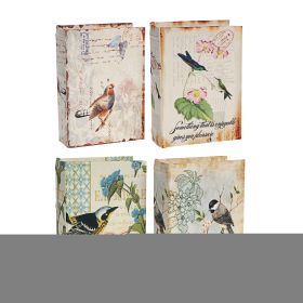 Anya Set of 4 Artisanal Boxes for Accessories, Book Inspired Look, Birds
