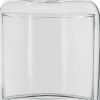 Set of 2 Large Glass Serving Platters with Dome and Finial Handle, Clear