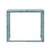 36 Inch Accent Console Table, Capiz Shell Inlay, Rectangular, Blue